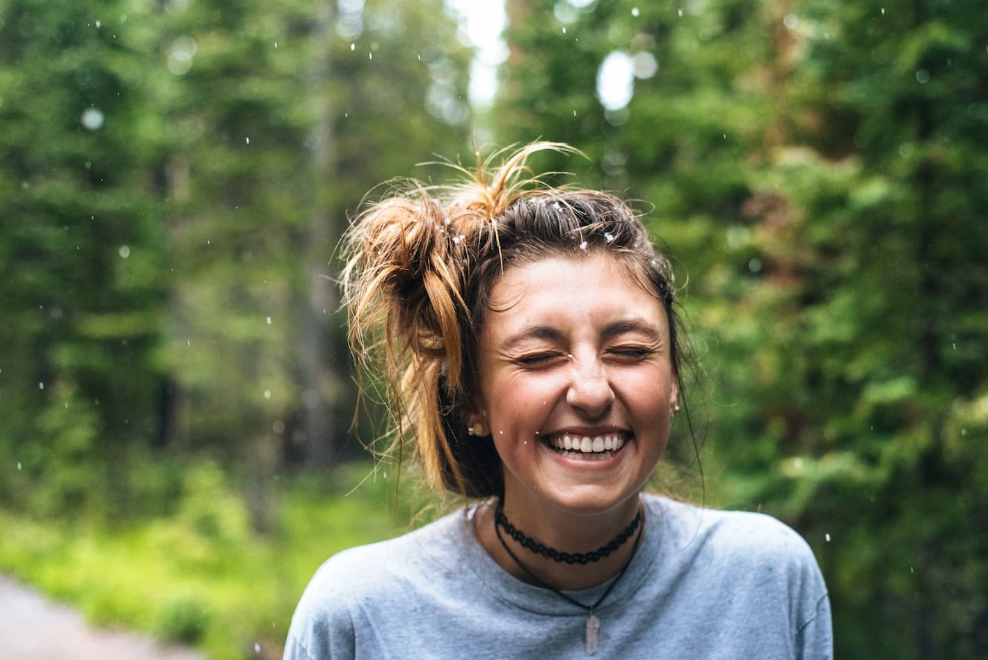 Woman smiling