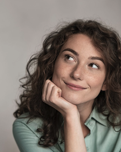woman smiling